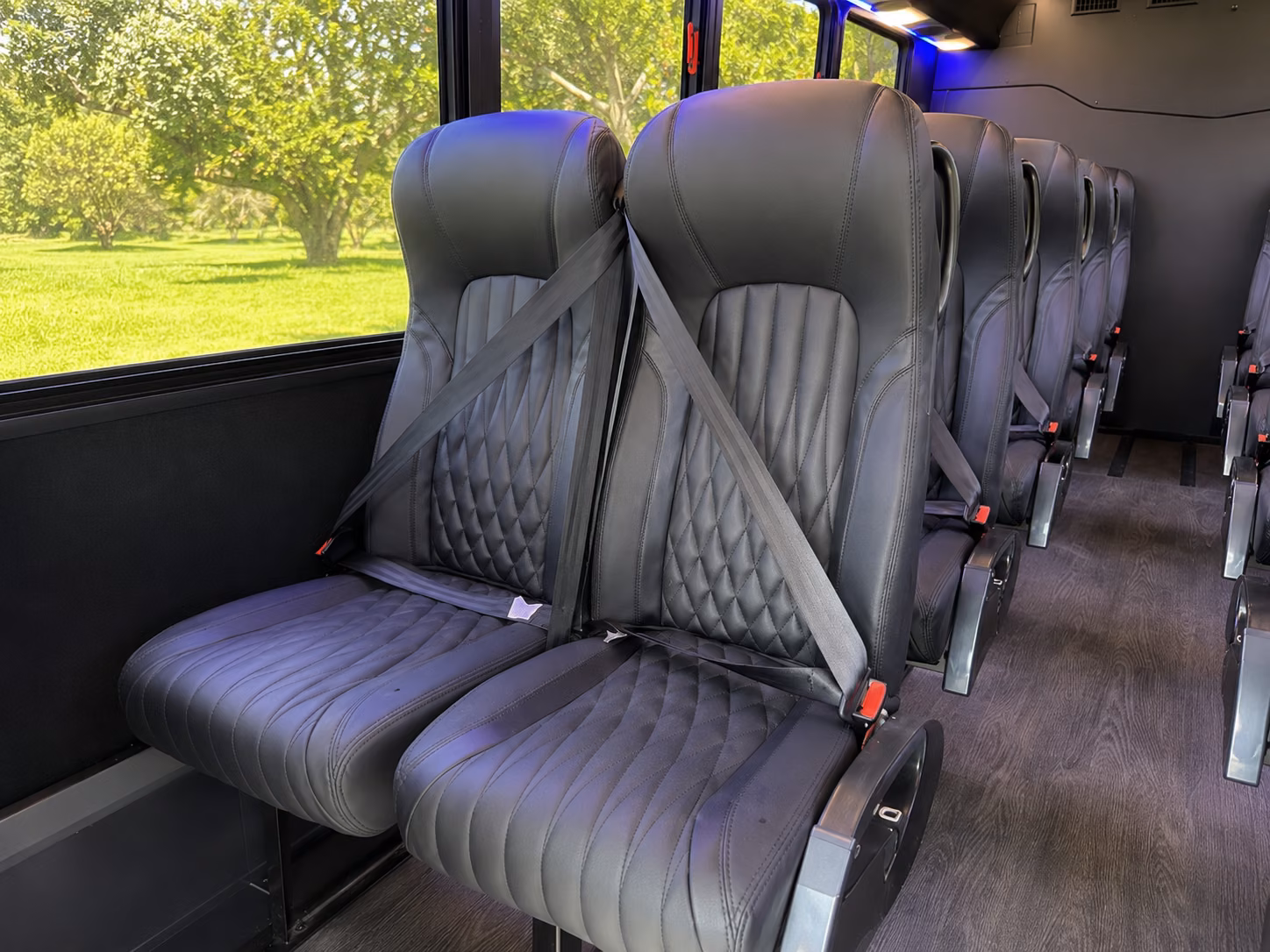 fort lauderdale 18 passenger minibus interior