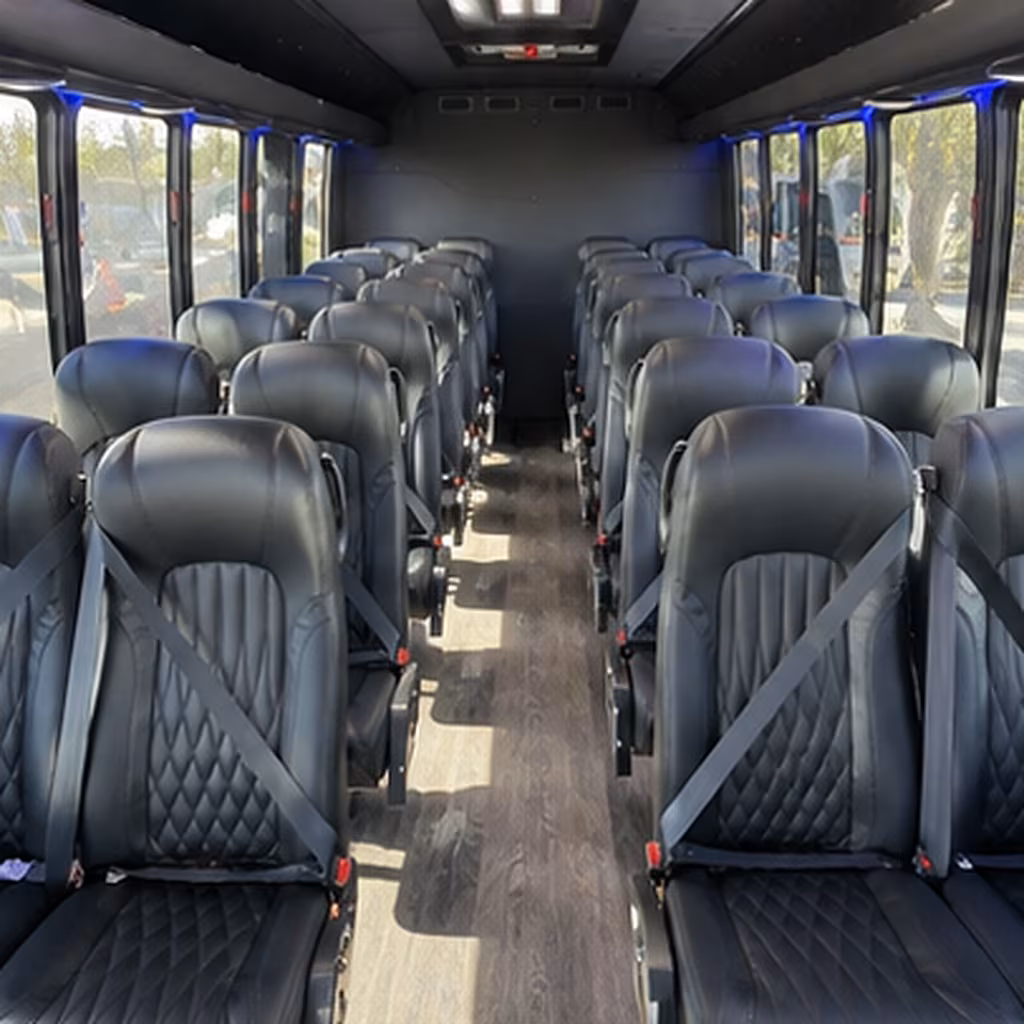 fort lauderdale 25 passenger minibus inside