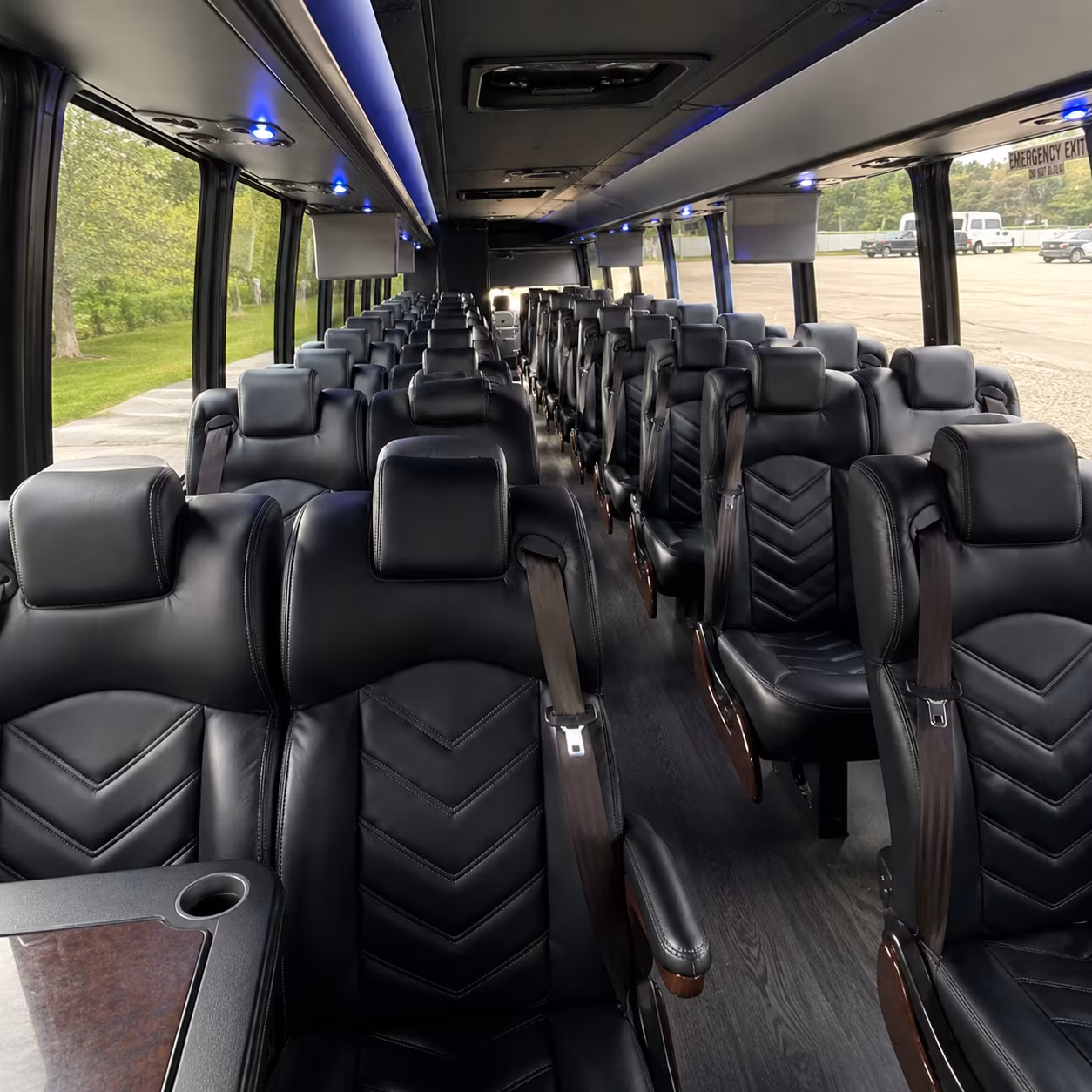 fort lauderdale 25 passenger minibus interior