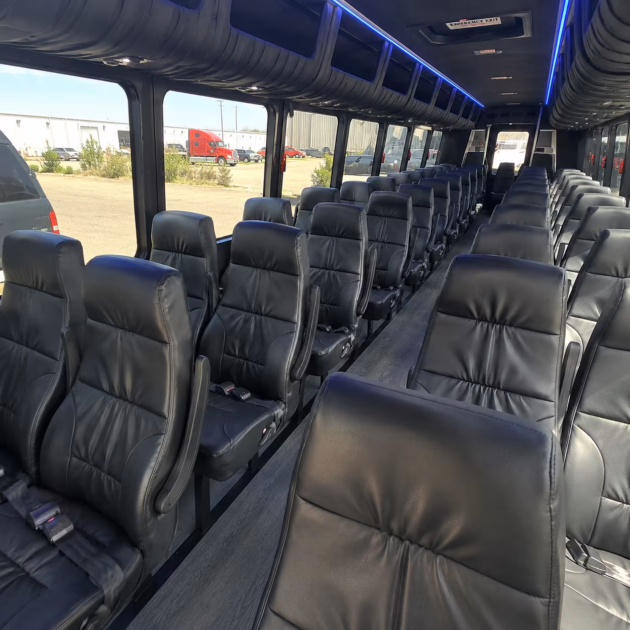 fort lauderdale 28 passenger minibus inside