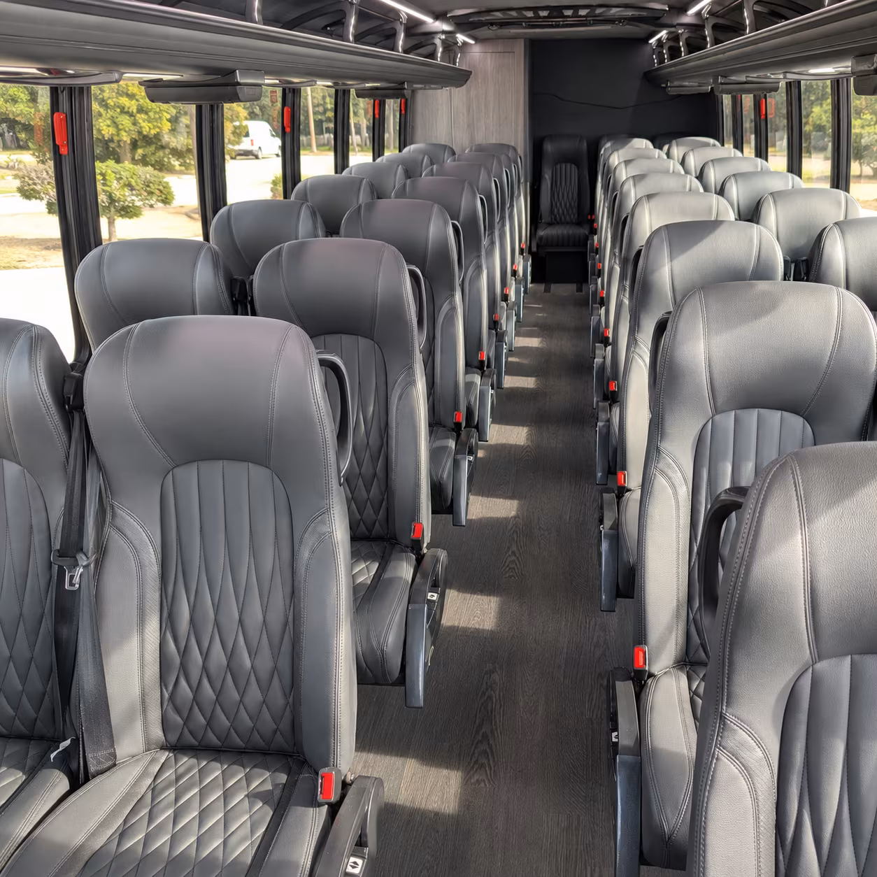 fort lauderdale 28 passenger minibus interior