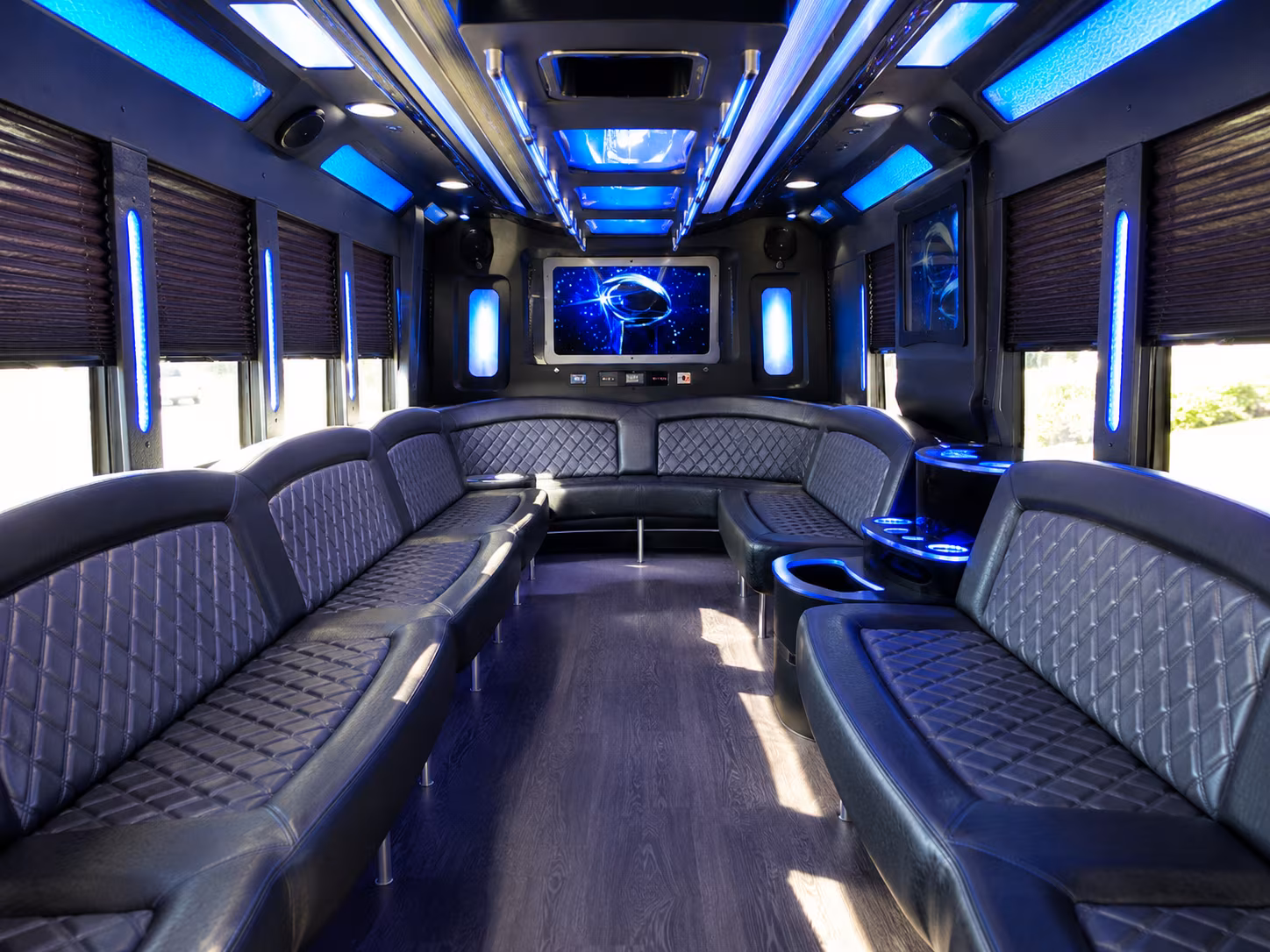 fort lauderdale 28 passenger party bus inside