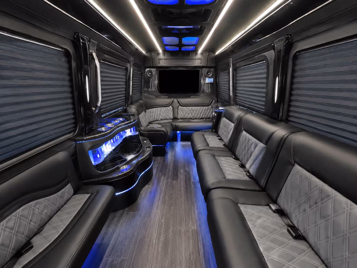 fort lauderdale 40 passenger party bus inside