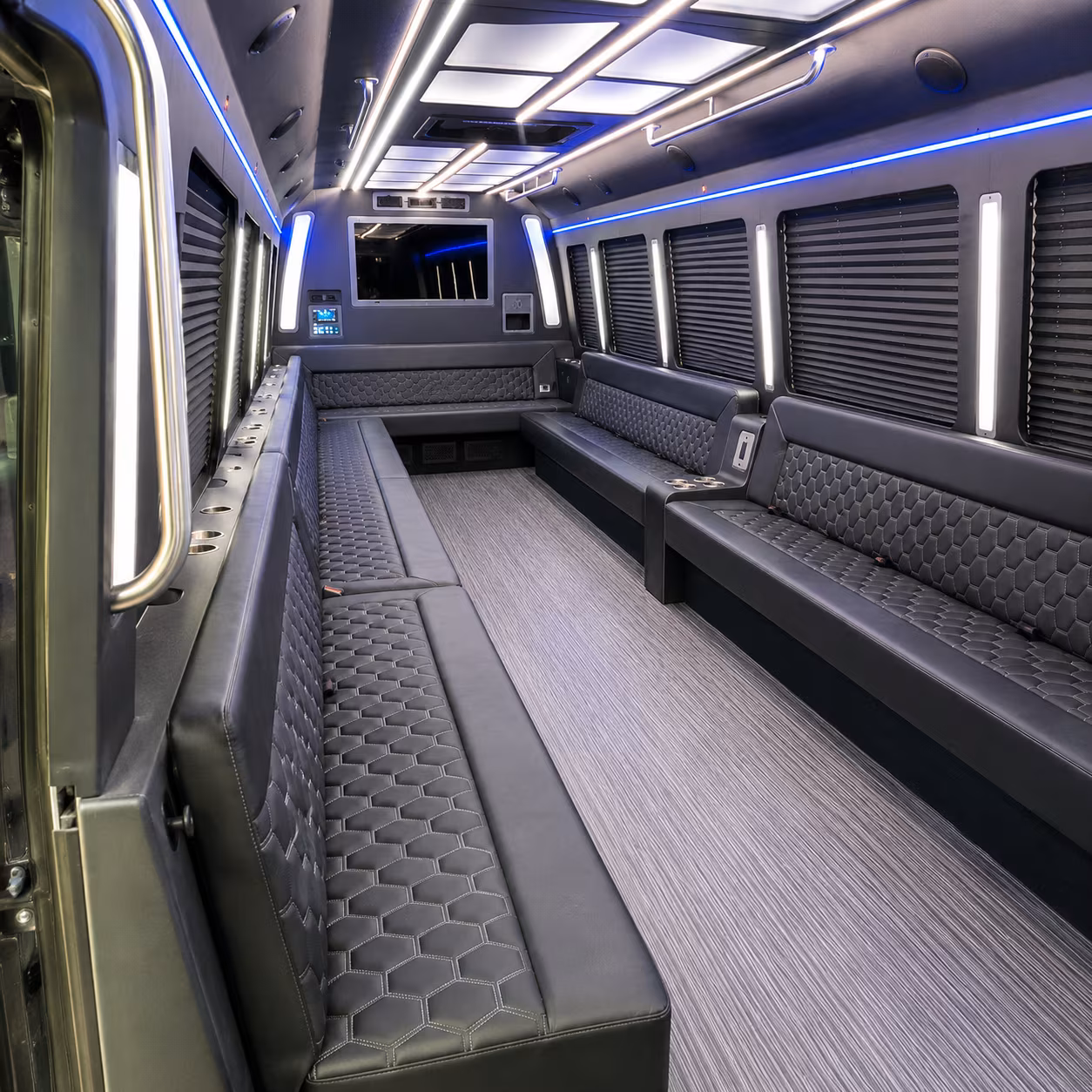 fort lauderdale 40 passenger party bus interior