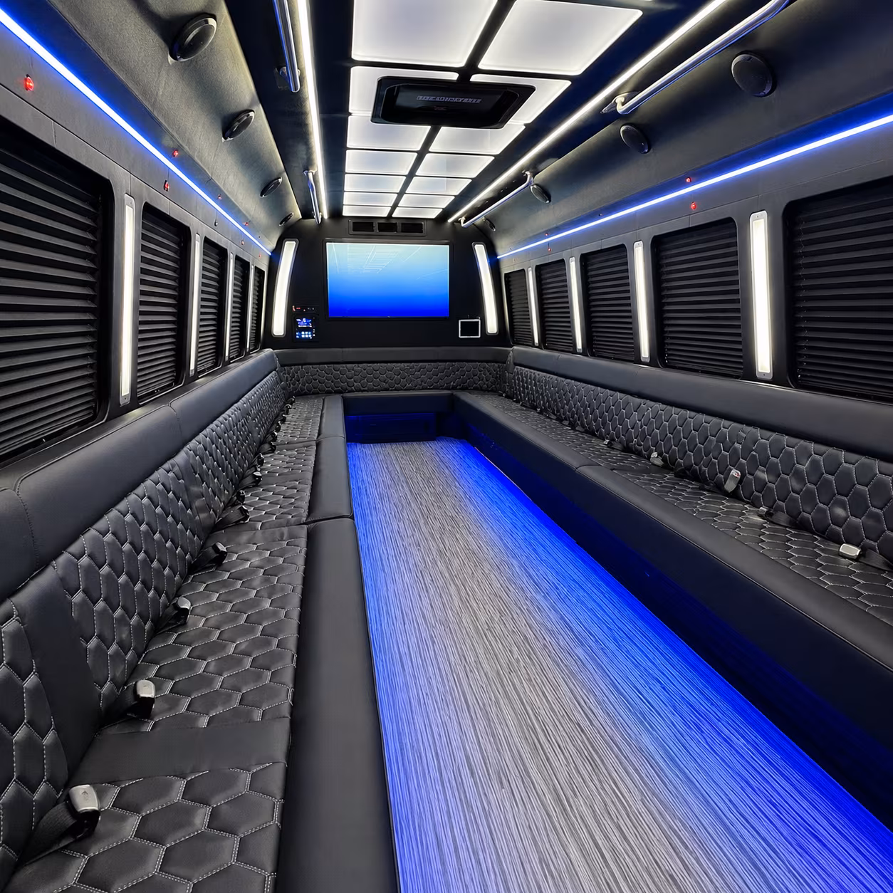 fort lauderdale 50 passenger party bus inside