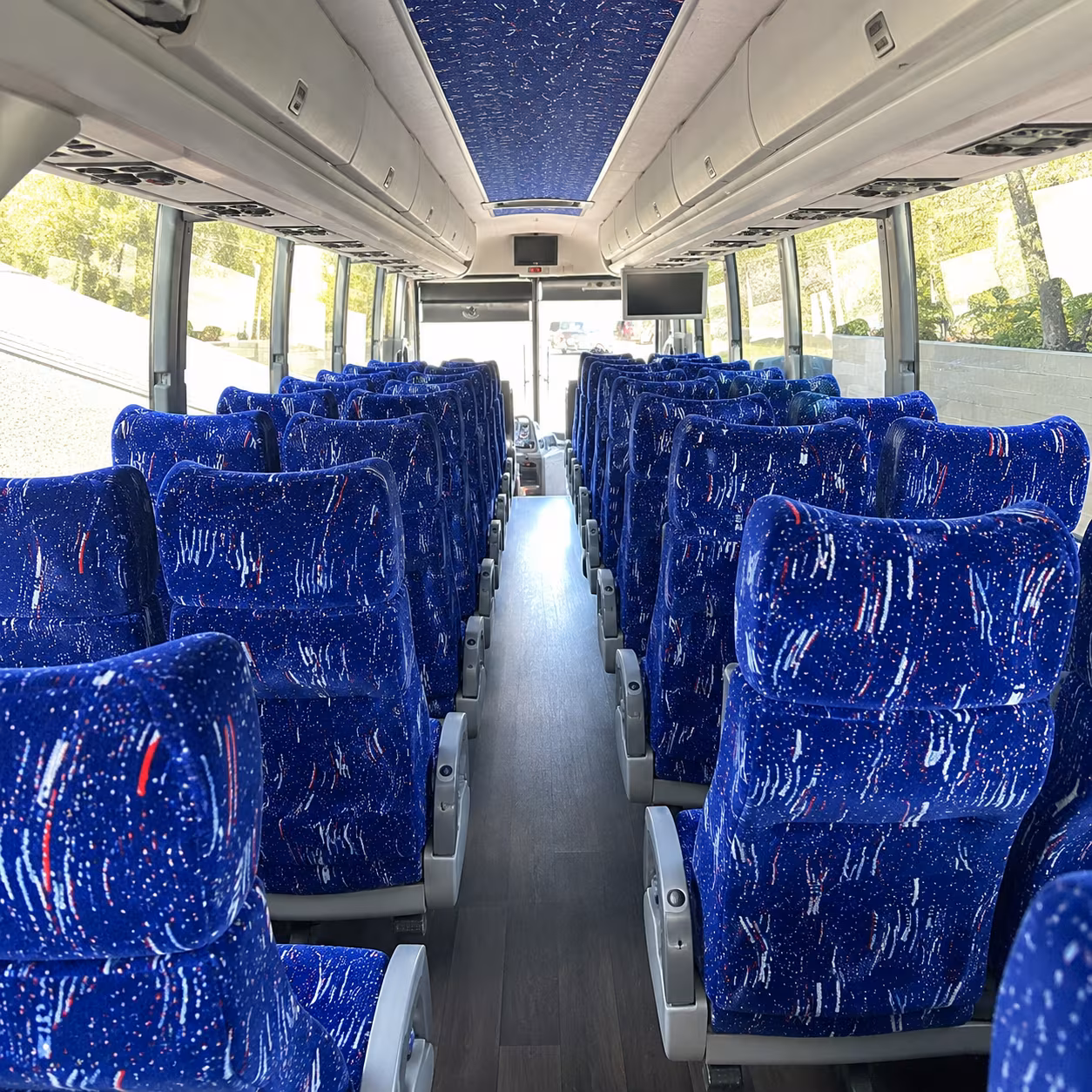 fort lauderdale 56 passenger charter bus inside