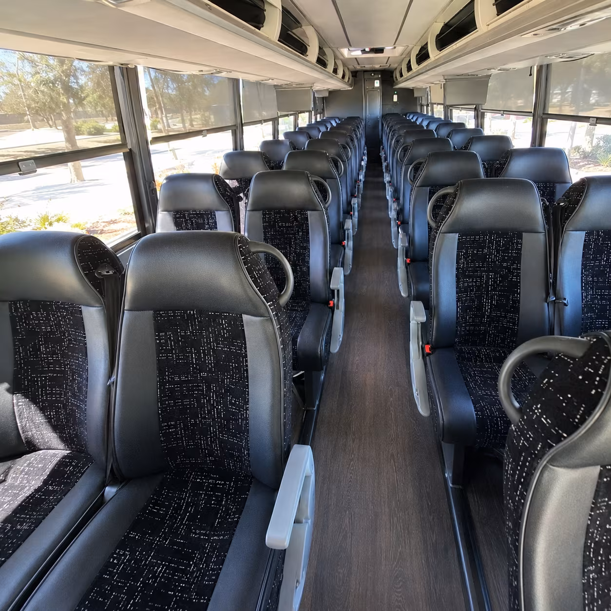 fort lauderdale 56 passenger charter bus interior